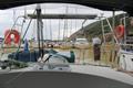 Beneteau Oceanis clipper 40 cc Vista de la zona de popa estructura inox 